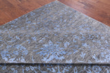 Grey Modern Handmade Wool & Silk Rug - 8' 11" X 12' 0" - Golden Nile
