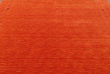 Orange Square Persian Gabbeh Hand Knotted Wool Rug - 9' 0" X 9' 0" - Golden Nile