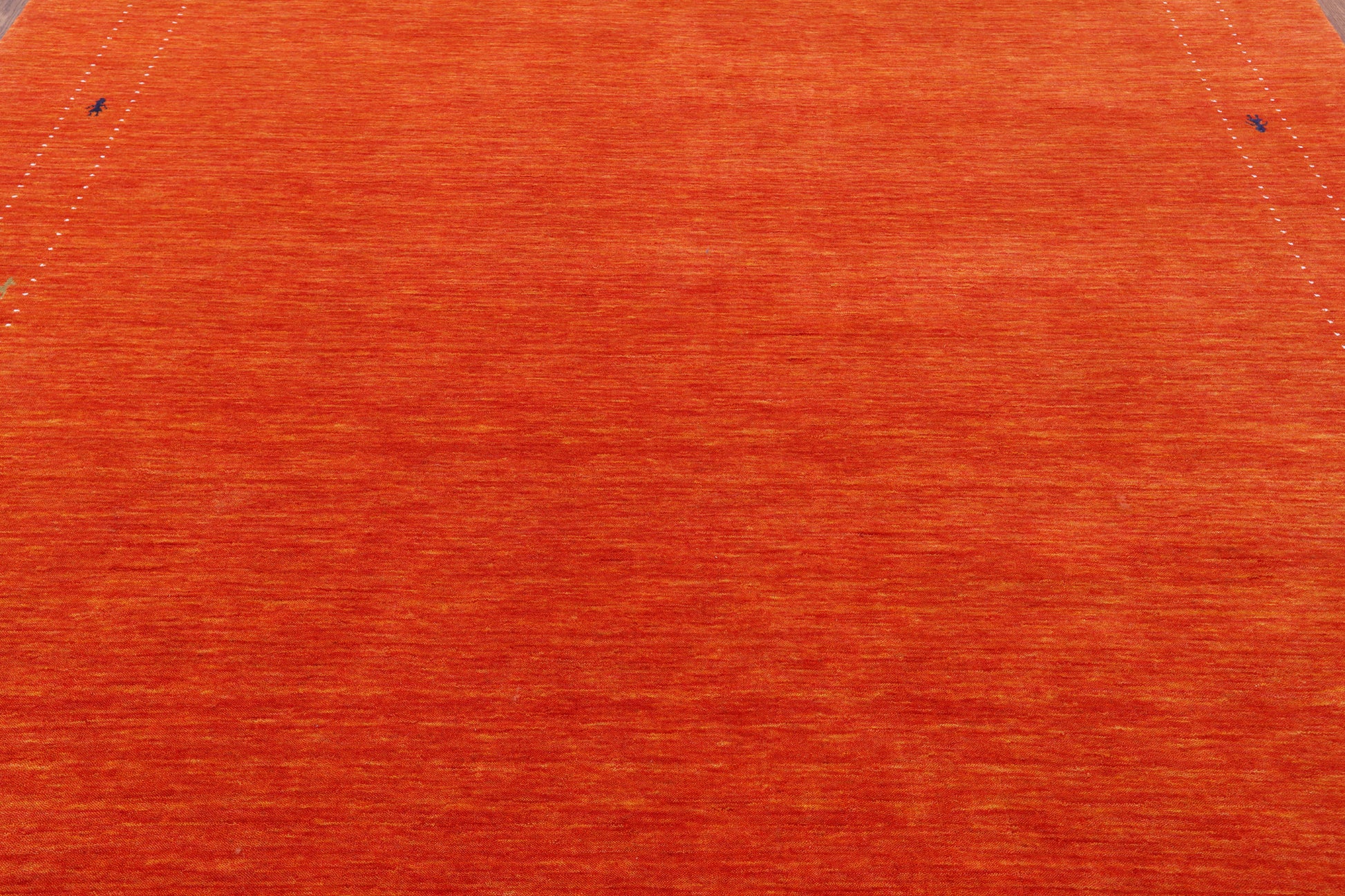 Orange Square Persian Gabbeh Hand Knotted Wool Rug - 9' 0" X 9' 0" - Golden Nile
