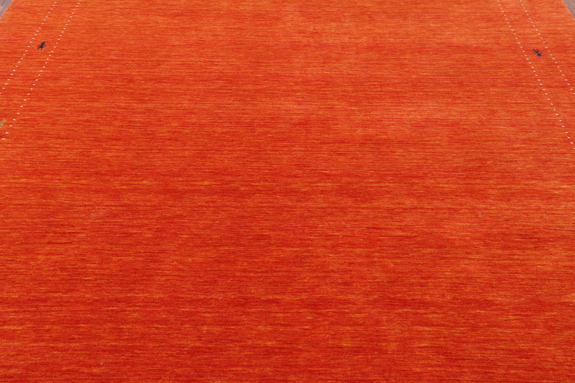 Orange Square Persian Gabbeh Hand Knotted Wool Rug - 9' 0" X 9' 0" - Golden Nile