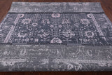 Grey Contemporary Hand Knotted Wool & Silk Rug - 8' 0" X 9' 10" - Golden Nile