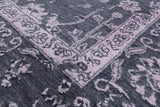 Grey Contemporary Hand Knotted Wool & Silk Rug - 8' 0" X 9' 10" - Golden Nile