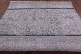Grey Modern Handmade Wool & Silk Rug - 7' 11" X 9' 10" - Golden Nile