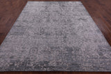 Grey Modern Handmade Wool & Silk Rug - 7' 11" X 9' 10" - Golden Nile