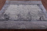 Abstract Modern Hand Knotted Wool & Silk Rug - 7' 11" X 9' 11" - Golden Nile