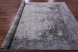 Abstract Modern Hand Knotted Wool & Silk Rug - 7' 11" X 9' 11" - Golden Nile