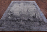 Abstract Modern Hand Knotted Wool & Silk Rug - 7' 11" X 9' 11" - Golden Nile