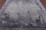 Abstract Modern Hand Knotted Wool & Silk Rug - 7' 11" X 9' 11" - Golden Nile