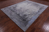 Abstract Modern Hand Knotted Wool & Silk Rug - 7' 11" X 9' 11" - Golden Nile