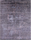 Abstract Contemporary Hand Knotted Wool & Silk Rug - 8' 0" X 10' 2" - Golden Nile