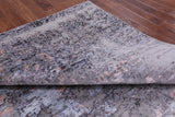 Abstract Contemporary Hand Knotted Wool & Silk Rug - 8' 0" X 10' 2" - Golden Nile