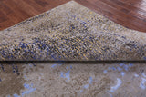 Abstract Modern Hand Knotted Wool & Silk Rug - 8' 1" X 10' 8" - Golden Nile