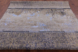 Abstract Modern Hand Knotted Wool & Silk Rug - 8' 1" X 10' 8" - Golden Nile