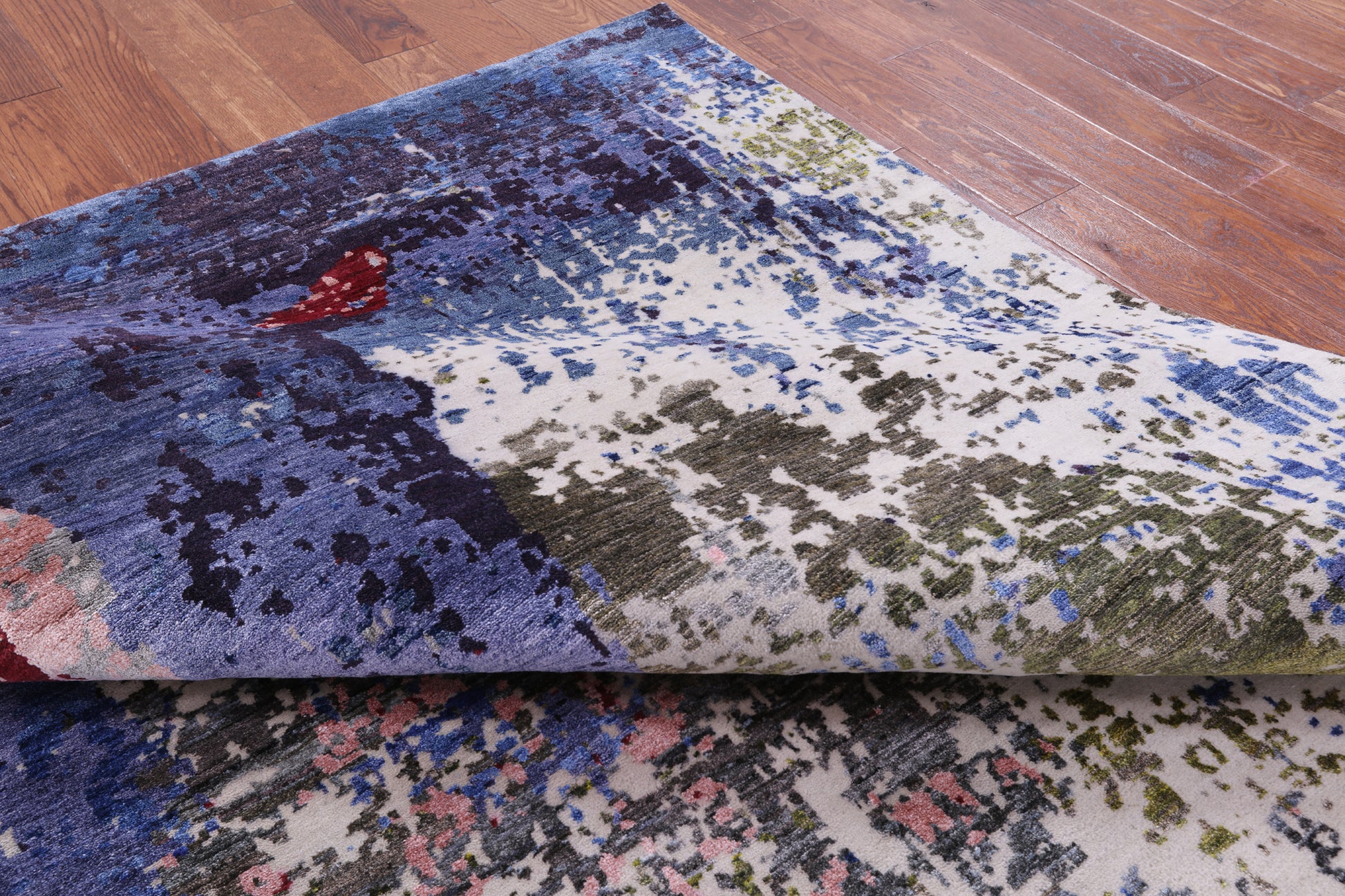 Modern Hand Knotted Wool & Silk Rug - 8' 0" X 10' 0" - Golden Nile