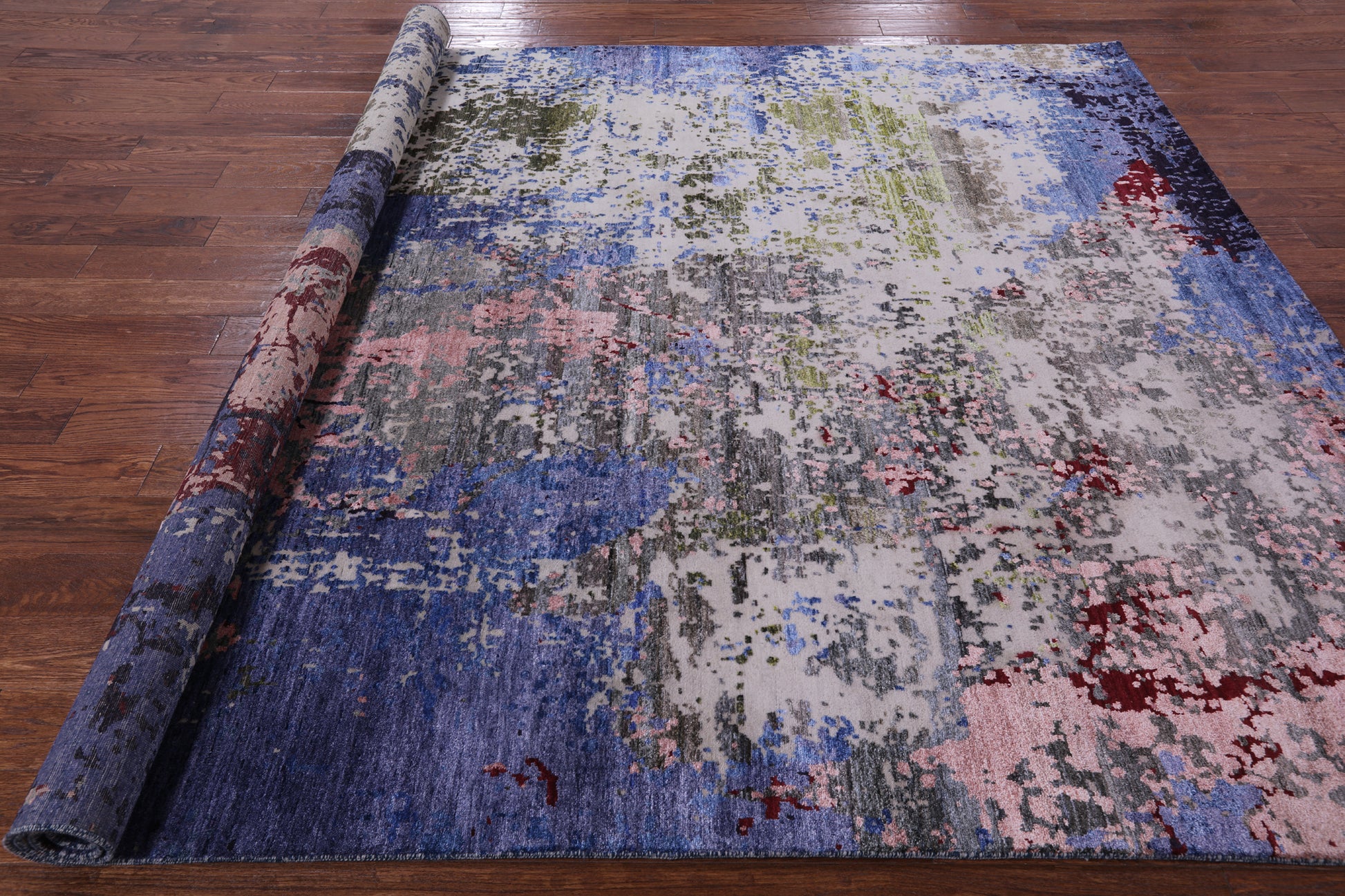 Modern Hand Knotted Wool & Silk Rug - 8' 0" X 10' 0" - Golden Nile