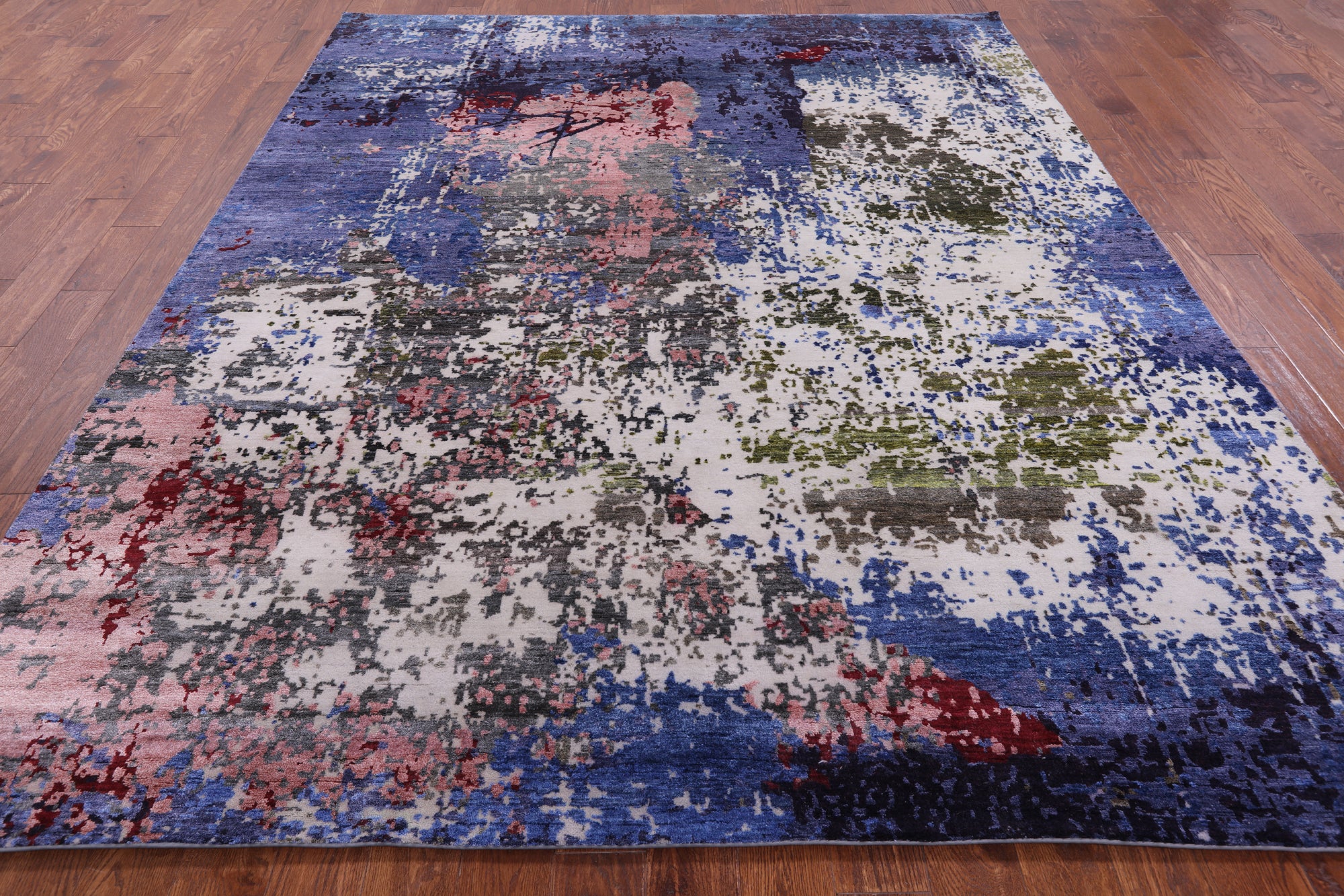 Modern Hand Knotted Wool & Silk Rug - 8' 0" X 10' 0" - Golden Nile