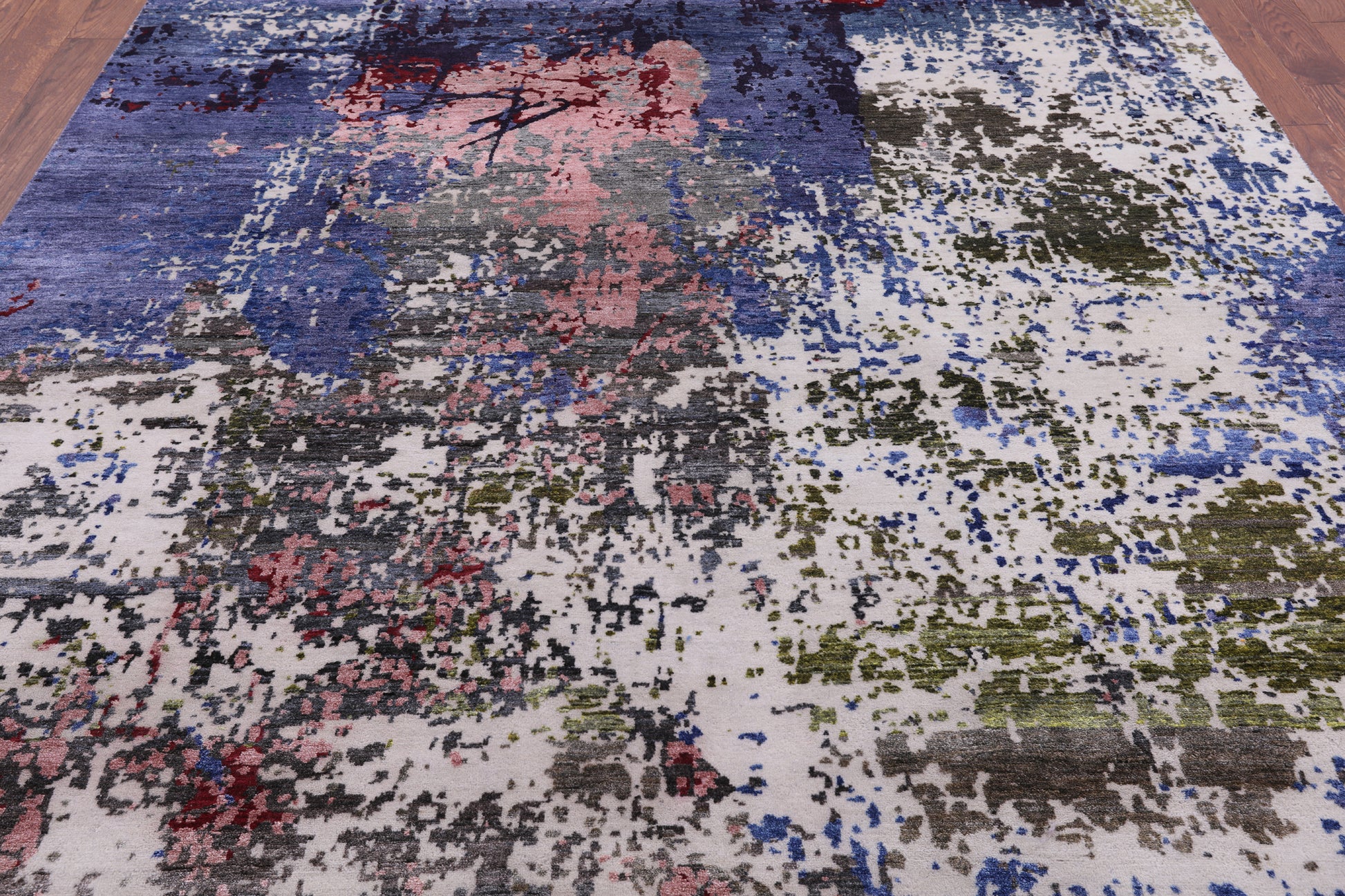 Modern Hand Knotted Wool & Silk Rug - 8' 0" X 10' 0" - Golden Nile