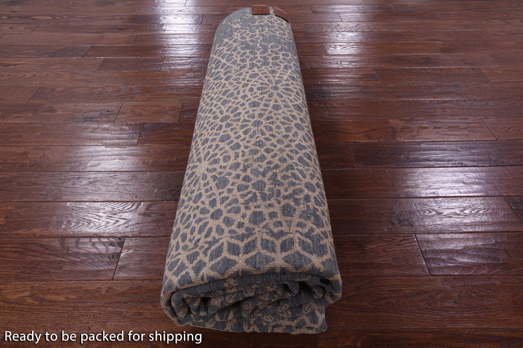 Grey Abstract Modern Hand Knotted Wool & Silk Rug - 8' 2" X 10' 0" - Golden Nile