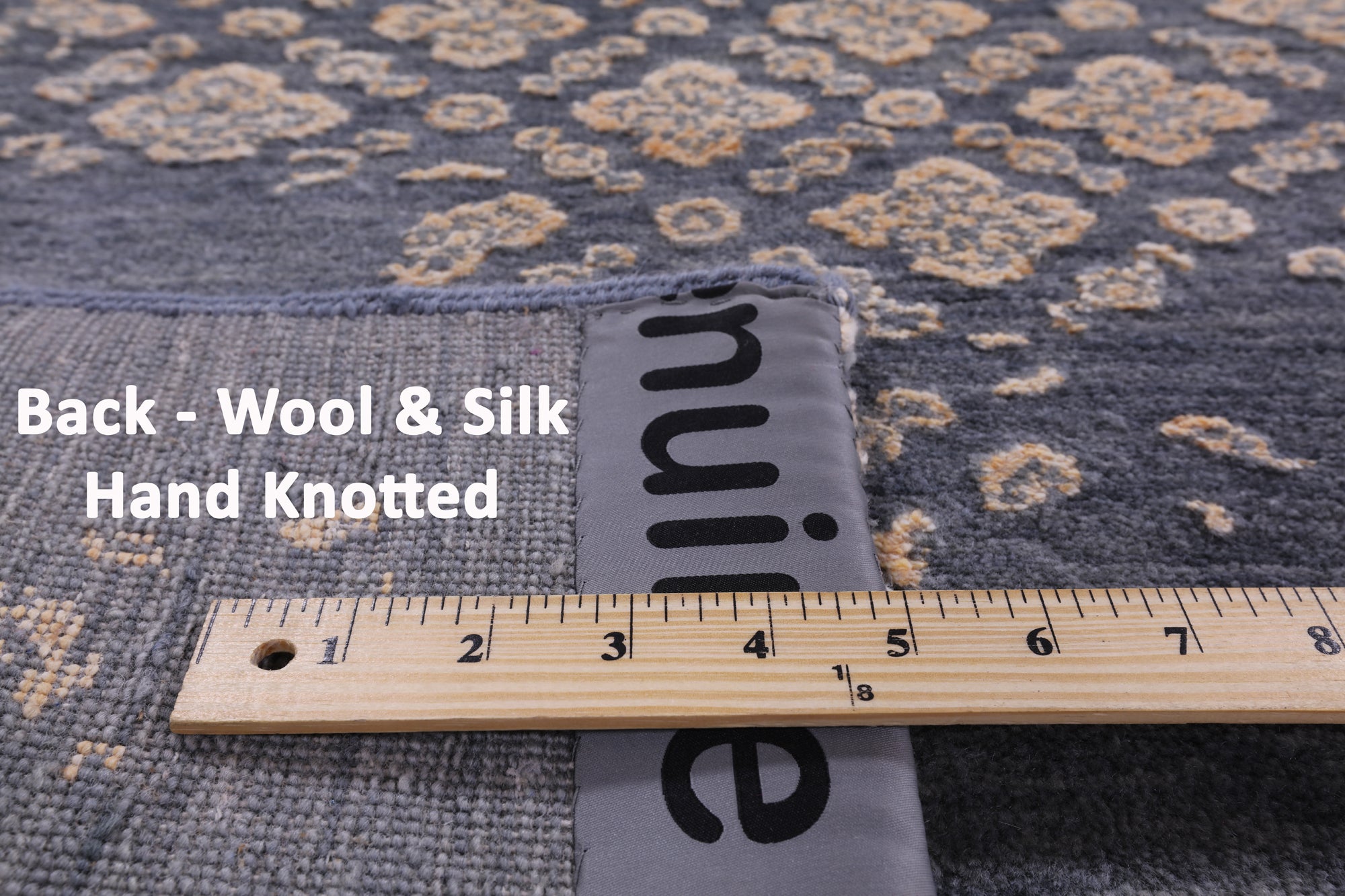 Grey Abstract Modern Hand Knotted Wool & Silk Rug - 8' 2" X 10' 0" - Golden Nile