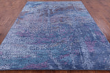 Contemporary Hand Knotted Wool & Silk Rug - 7' 11" X 9' 10" - Golden Nile