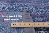 Contemporary Hand Knotted Wool & Silk Rug - 7' 11" X 9' 10" - Golden Nile