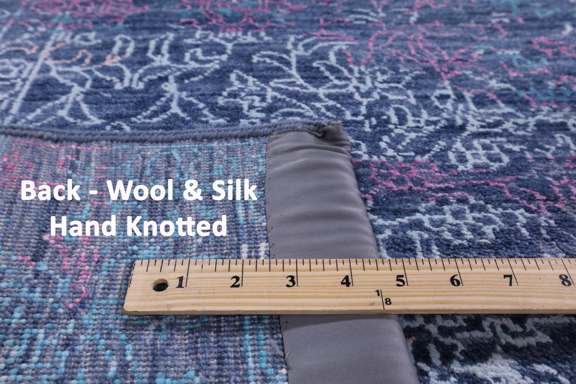 Contemporary Hand Knotted Wool & Silk Rug - 7' 11" X 9' 10" - Golden Nile