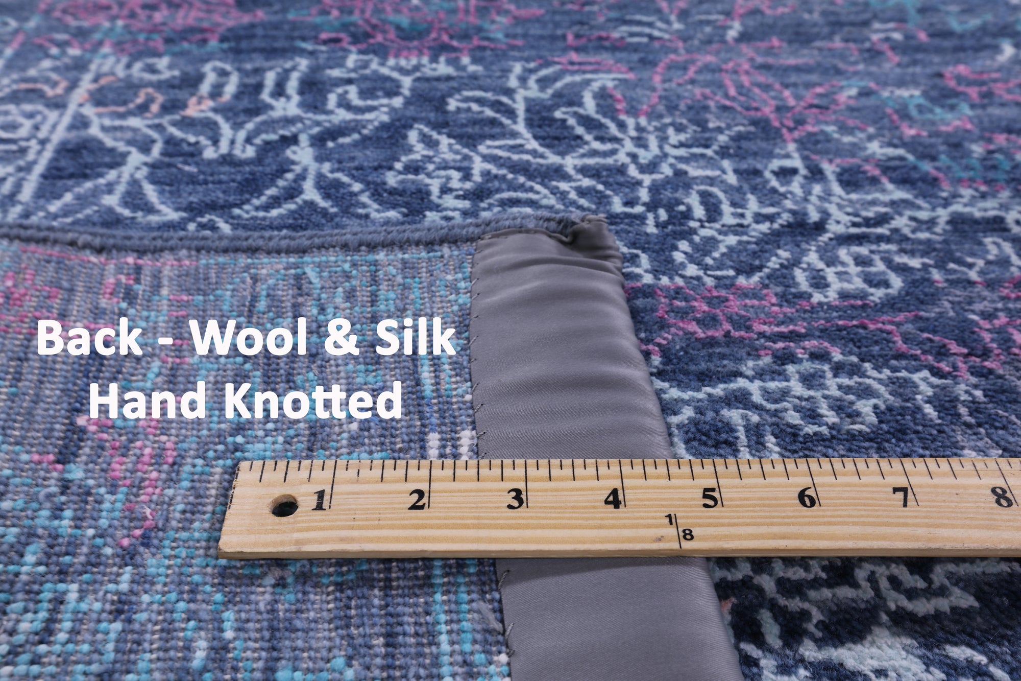 Contemporary Hand Knotted Wool & Silk Rug - 7' 11" X 9' 10" - Golden Nile