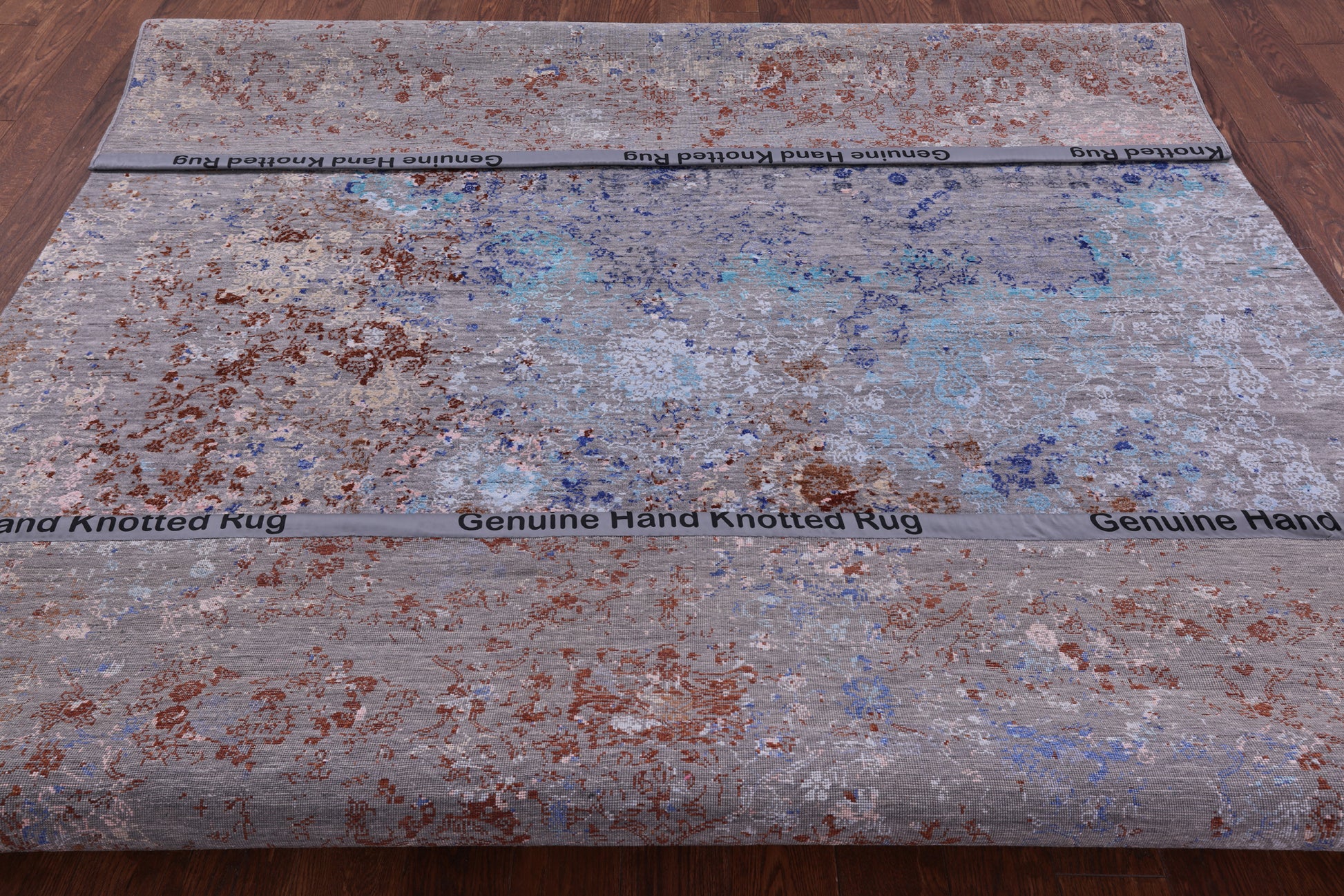 Modern Handmade Wool & Silk Rug - 7' 10" X 10' 4" - Golden Nile