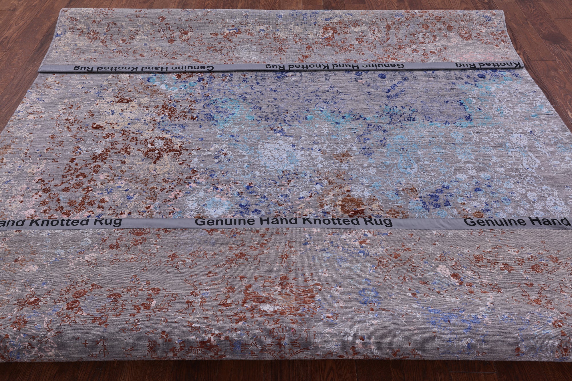 Modern Handmade Wool & Silk Rug - 7' 10" X 10' 4" - Golden Nile