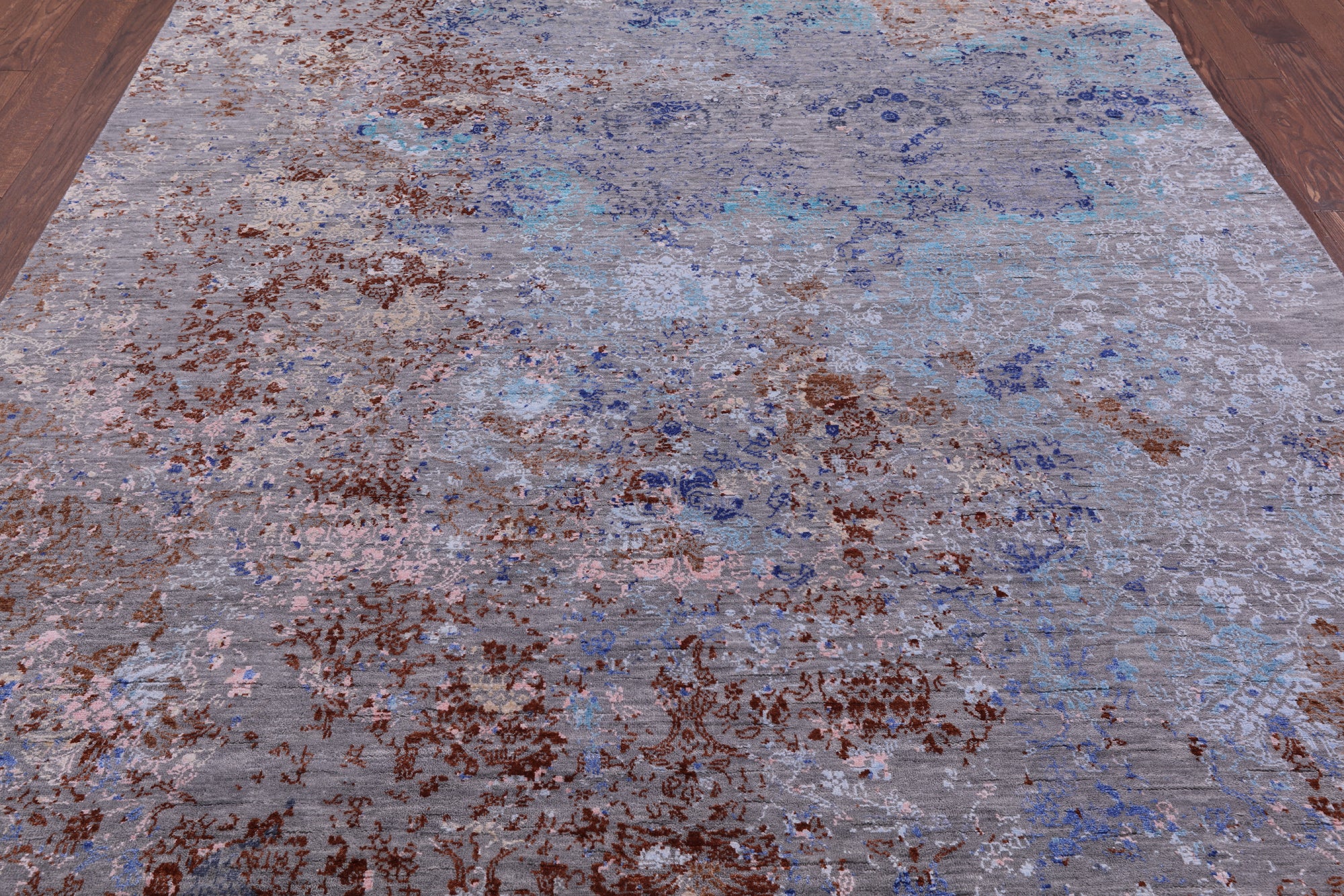Modern Handmade Wool & Silk Rug - 7' 10" X 10' 4" - Golden Nile