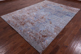 Modern Handmade Wool & Silk Rug - 7' 10" X 10' 4" - Golden Nile