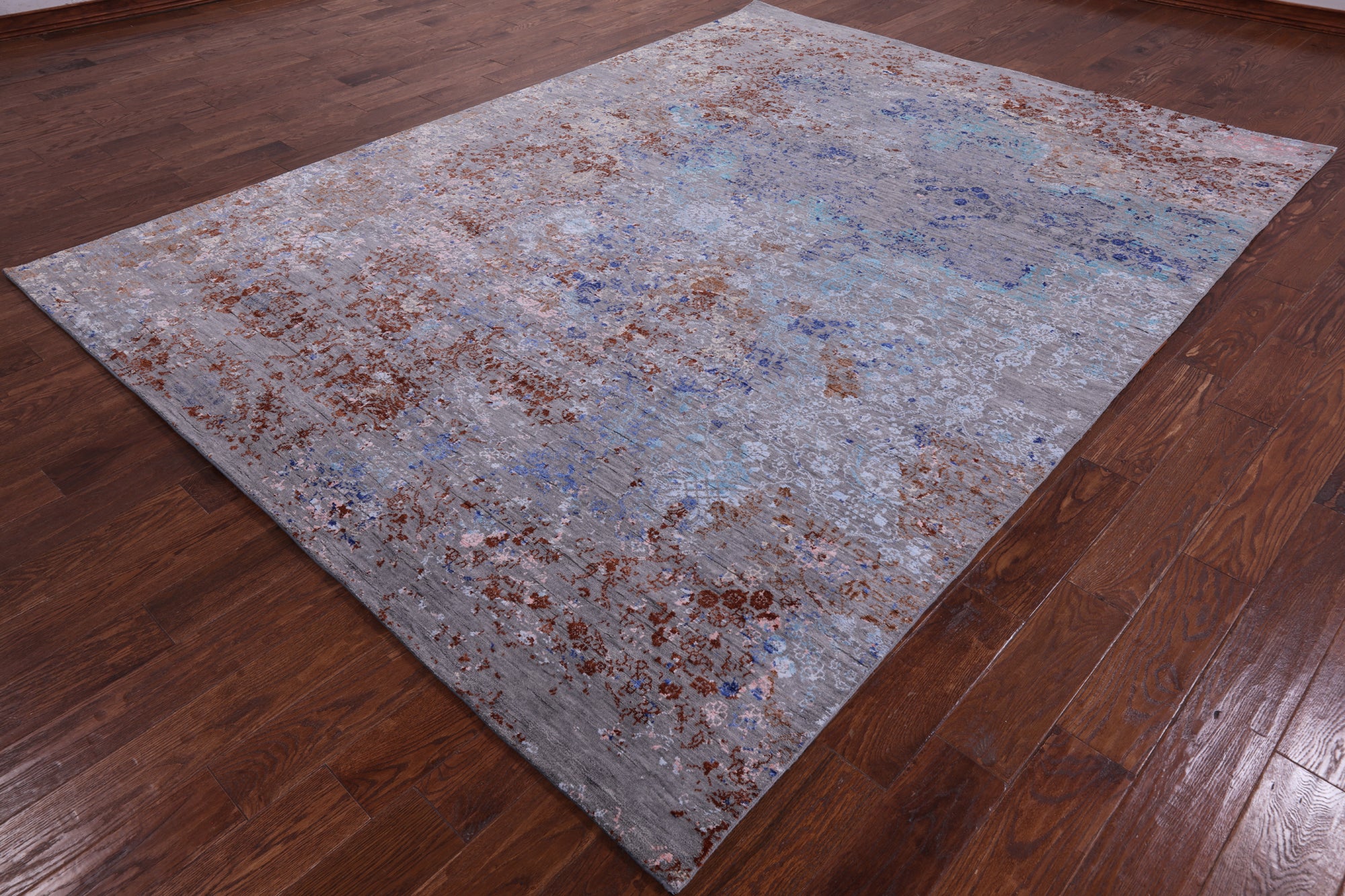 Modern Handmade Wool & Silk Rug - 7' 10" X 10' 4" - Golden Nile