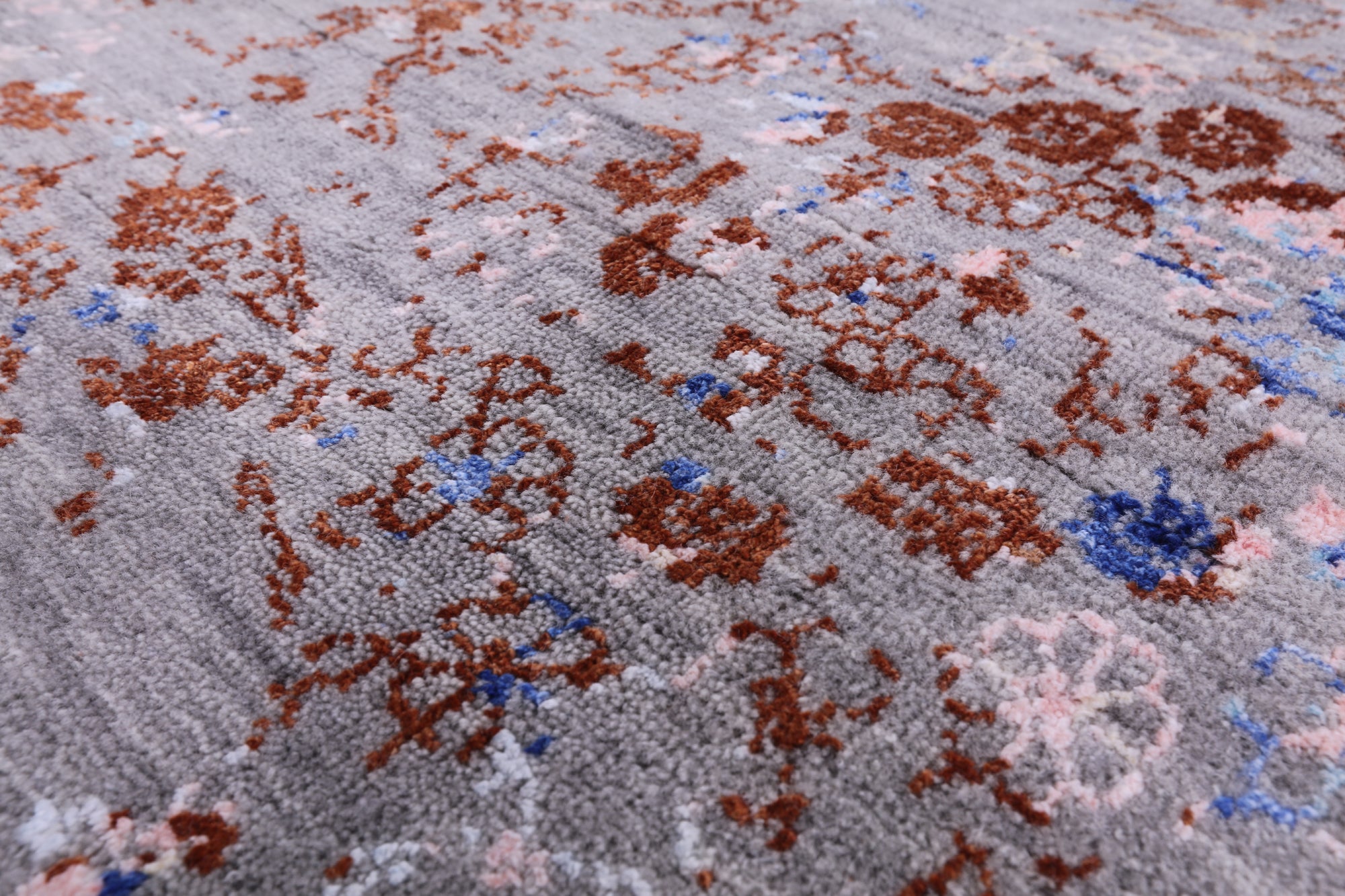 Modern Handmade Wool & Silk Rug - 7' 10" X 10' 4" - Golden Nile