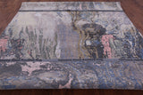 Contemporary Hand Knotted Wool & Silk Rug - 9' 0" X 11' 9" - Golden Nile