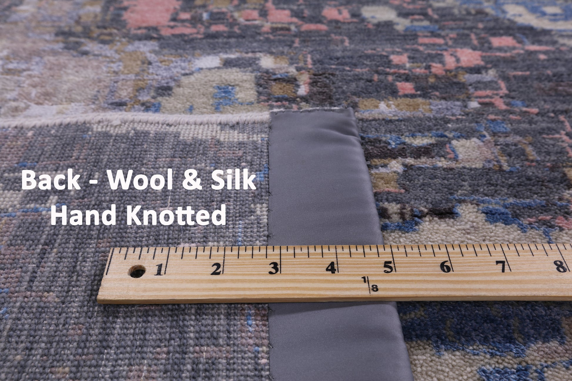 Contemporary Hand Knotted Wool & Silk Rug - 9' 0" X 11' 9" - Golden Nile