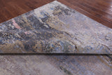 Contemporary Hand Knotted Wool & Silk Rug - 9' 0" X 11' 9" - Golden Nile