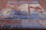 Abstract Contemporary Handmade Wool & Silk Rug - 8' 10" X 12' 7" - Golden Nile
