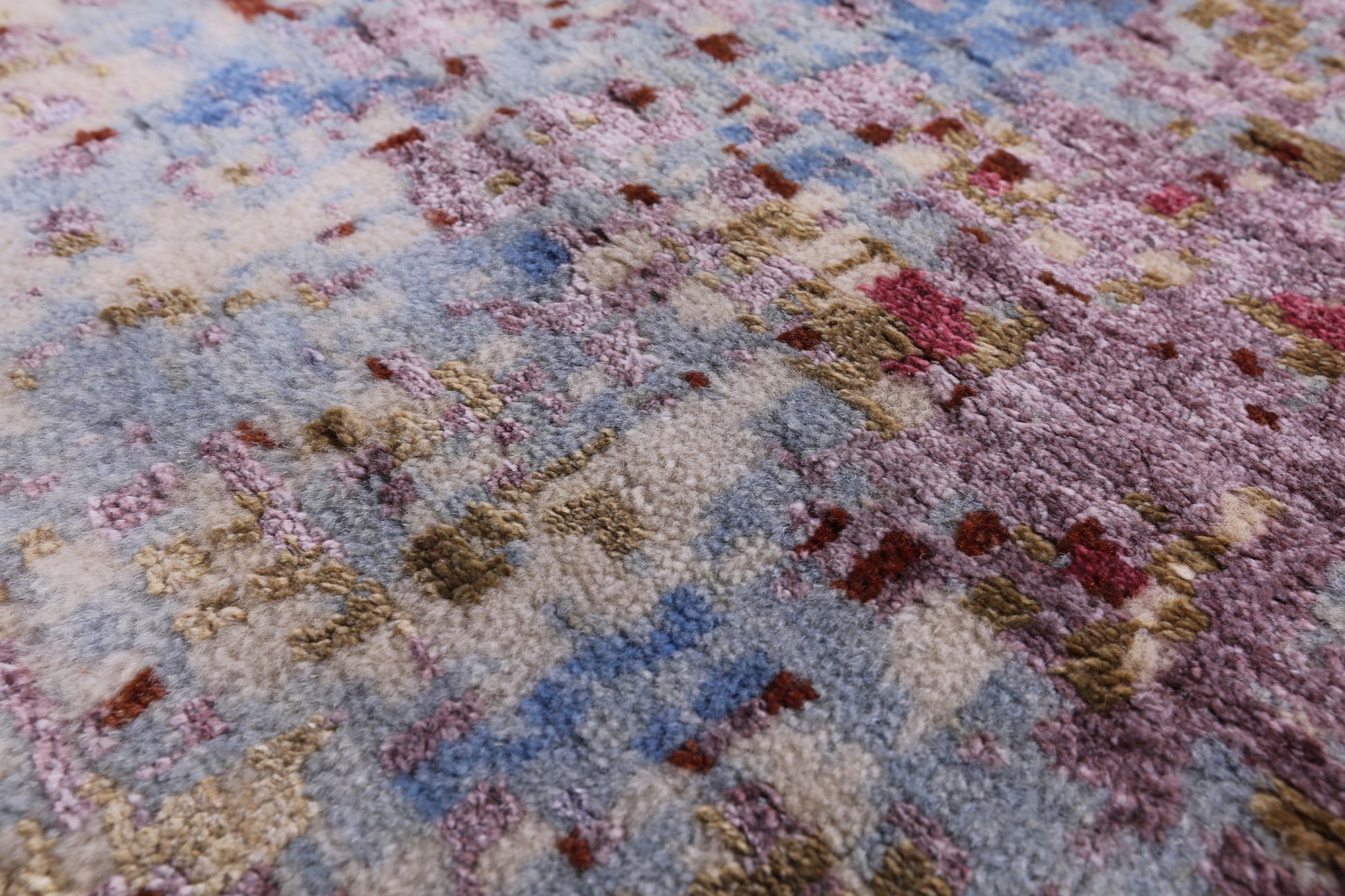 Abstract Contemporary Handmade Wool & Silk Rug - 8' 10" X 12' 7" - Golden Nile