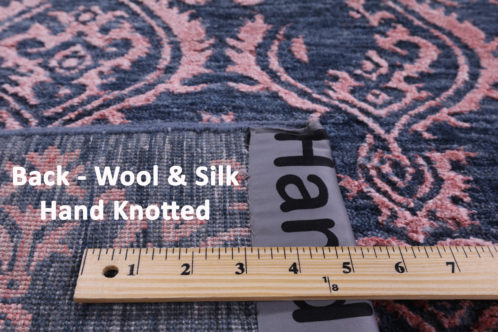 Blue Modern Hand Knotted Wool & Silk Rug - 9' 1" X 12' 5" - Golden Nile