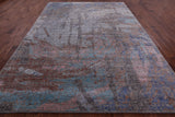 Modern Handmade Wool & Silk Rug - 9' 0" X 12' 0" - Golden Nile