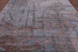 Modern Handmade Wool & Silk Rug - 9' 0" X 12' 0" - Golden Nile