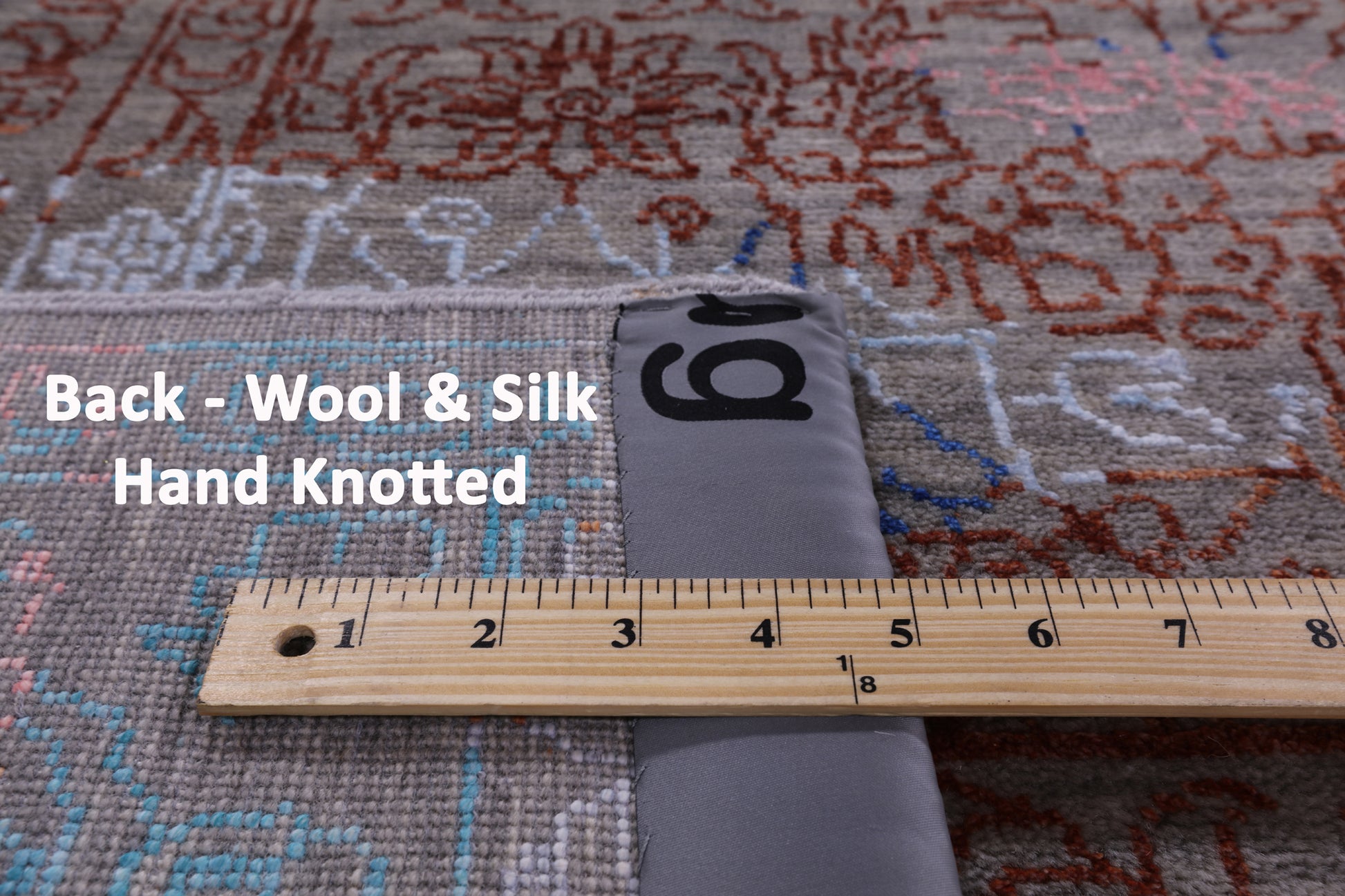 Modern Handmade Wool & Silk Rug - 9' 0" X 12' 0" - Golden Nile
