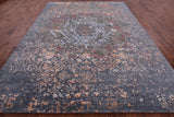 Modern Handmade Wool & Silk Rug - 9' 1" X 12' 2" - Golden Nile