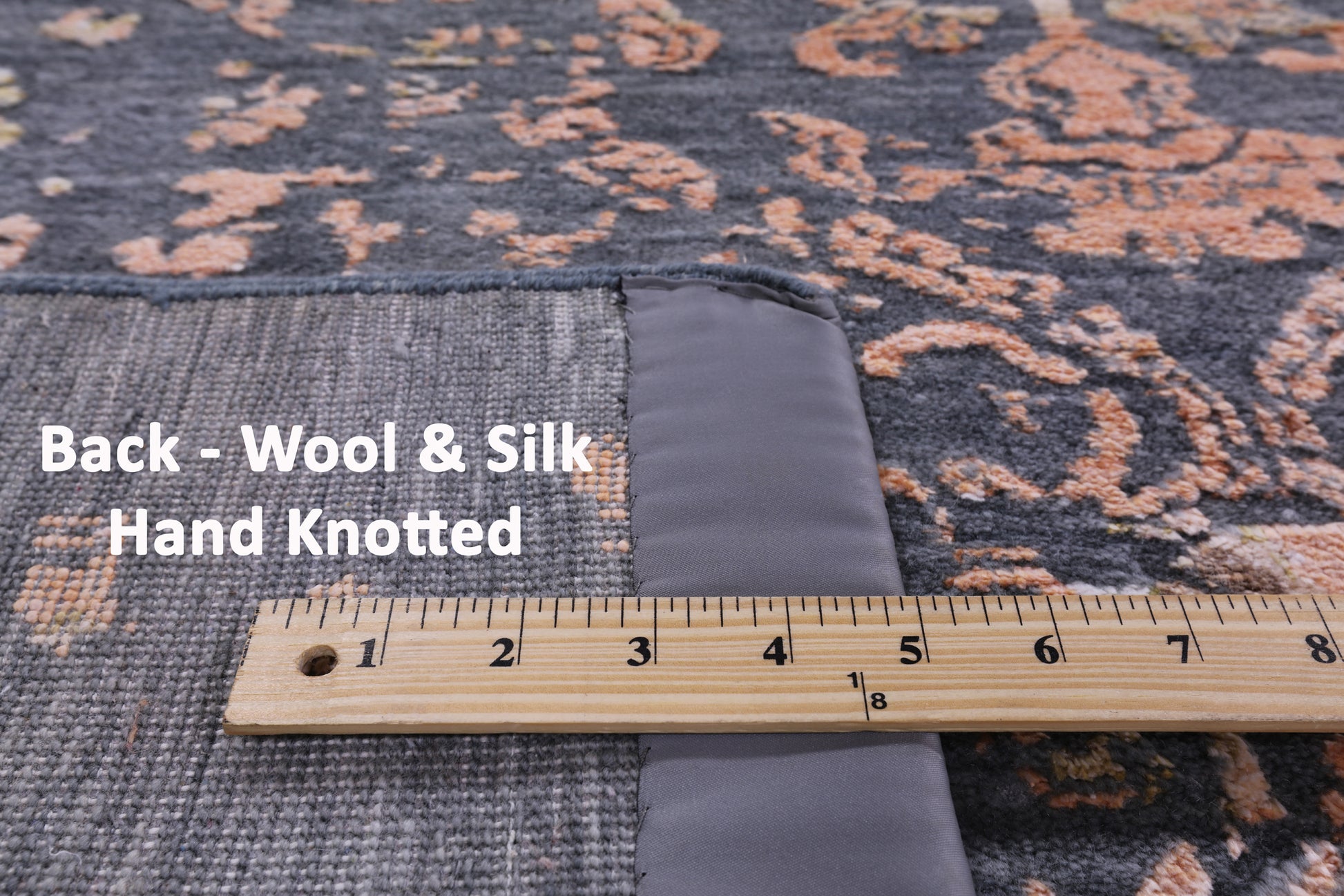 Modern Handmade Wool & Silk Rug - 9' 1" X 12' 2" - Golden Nile