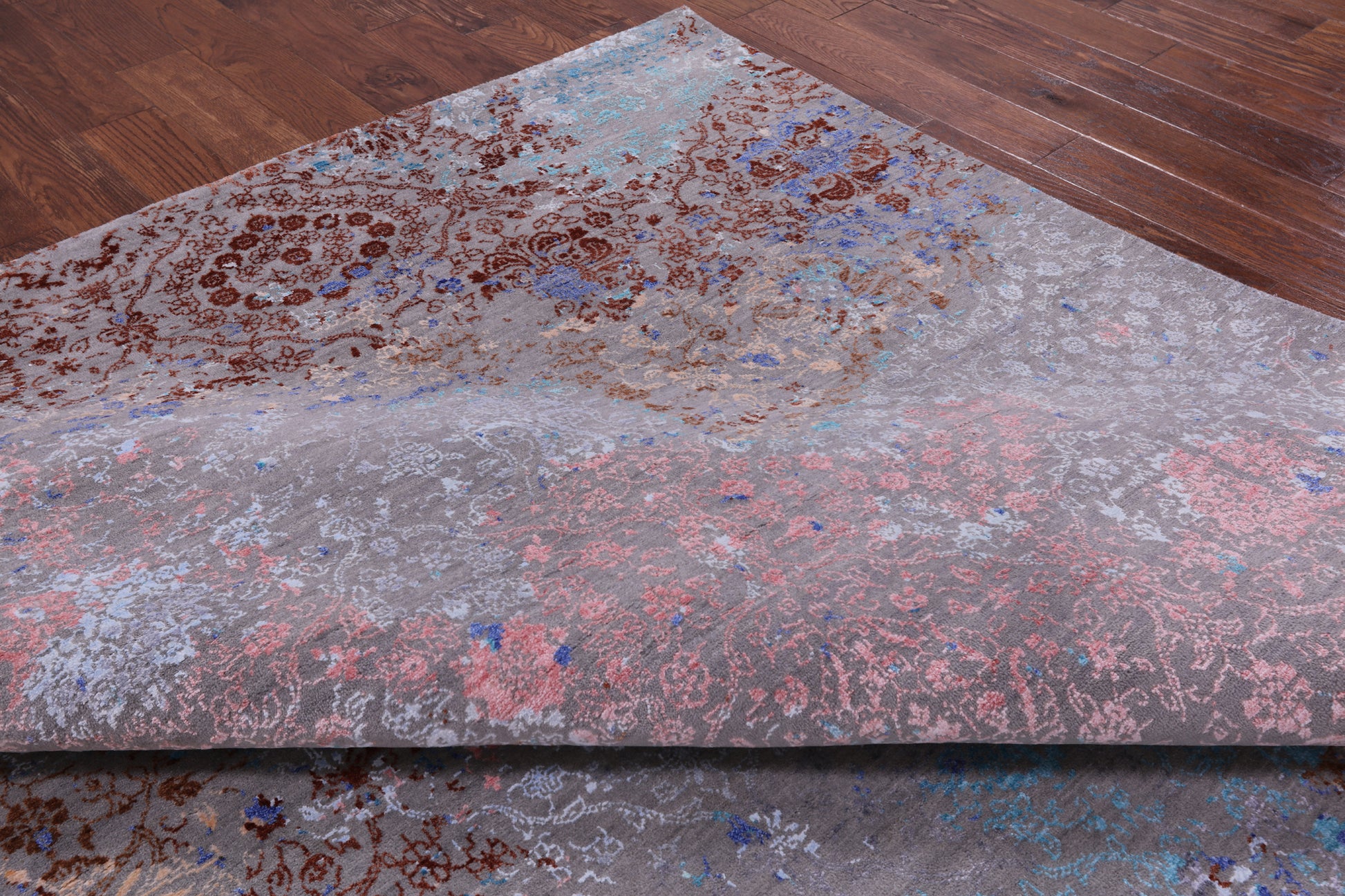 Modern Handmade Wool & Silk Rug - 8' 10" X 12' 9" - Golden Nile