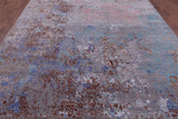 Modern Handmade Wool & Silk Rug - 8' 10" X 12' 9" - Golden Nile