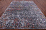 Contemporary Hand Knotted Wool & Silk Rug - 9' 0" X 11' 10" - Golden Nile