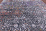 Contemporary Hand Knotted Wool & Silk Rug - 9' 0" X 11' 10" - Golden Nile