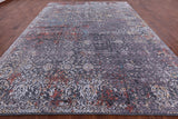 Grey Modern Handmade Wool & Silk Rug - 9' 11" X 13' 11" - Golden Nile