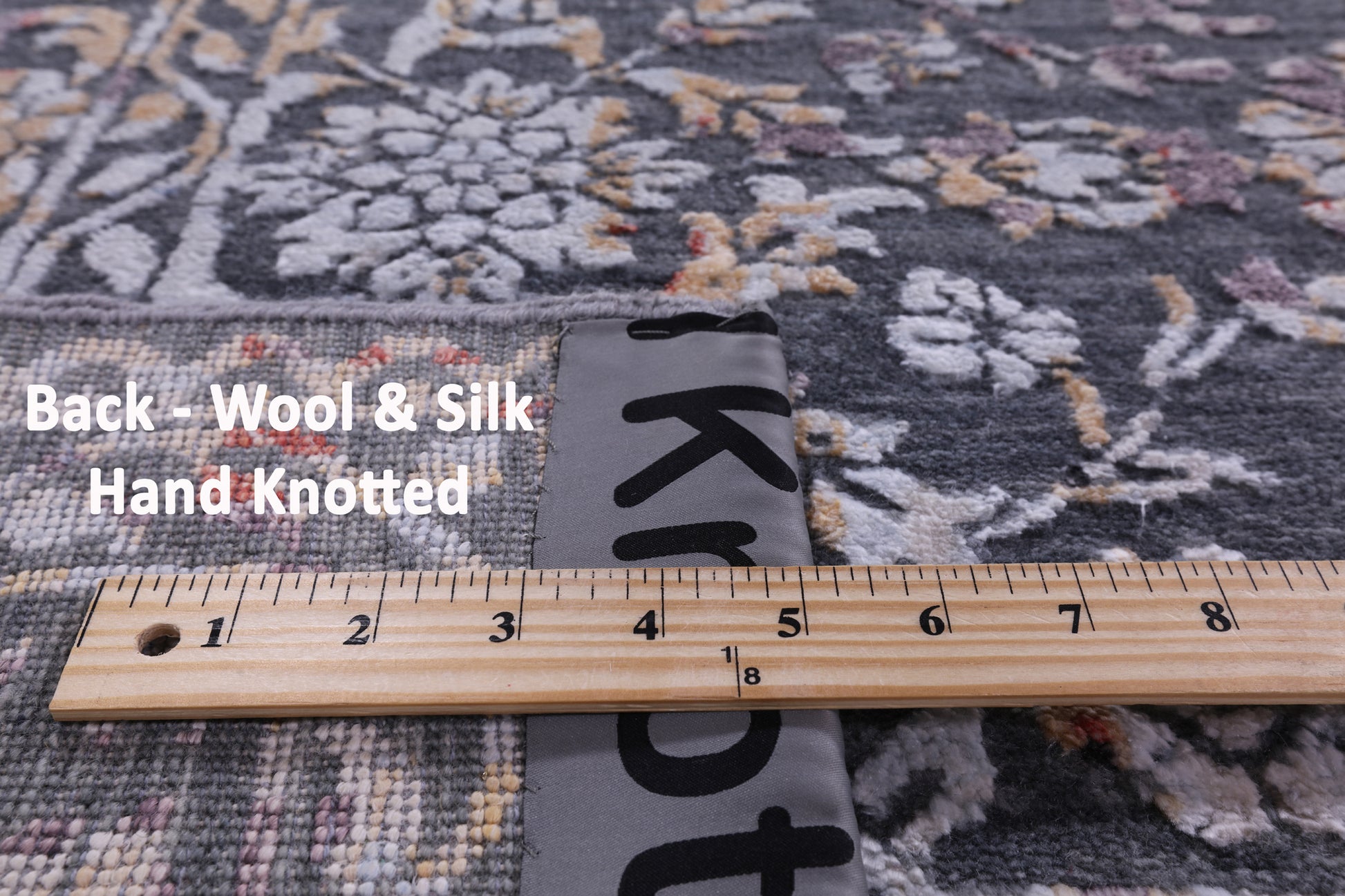Grey Modern Handmade Wool & Silk Rug - 9' 11" X 13' 11" - Golden Nile